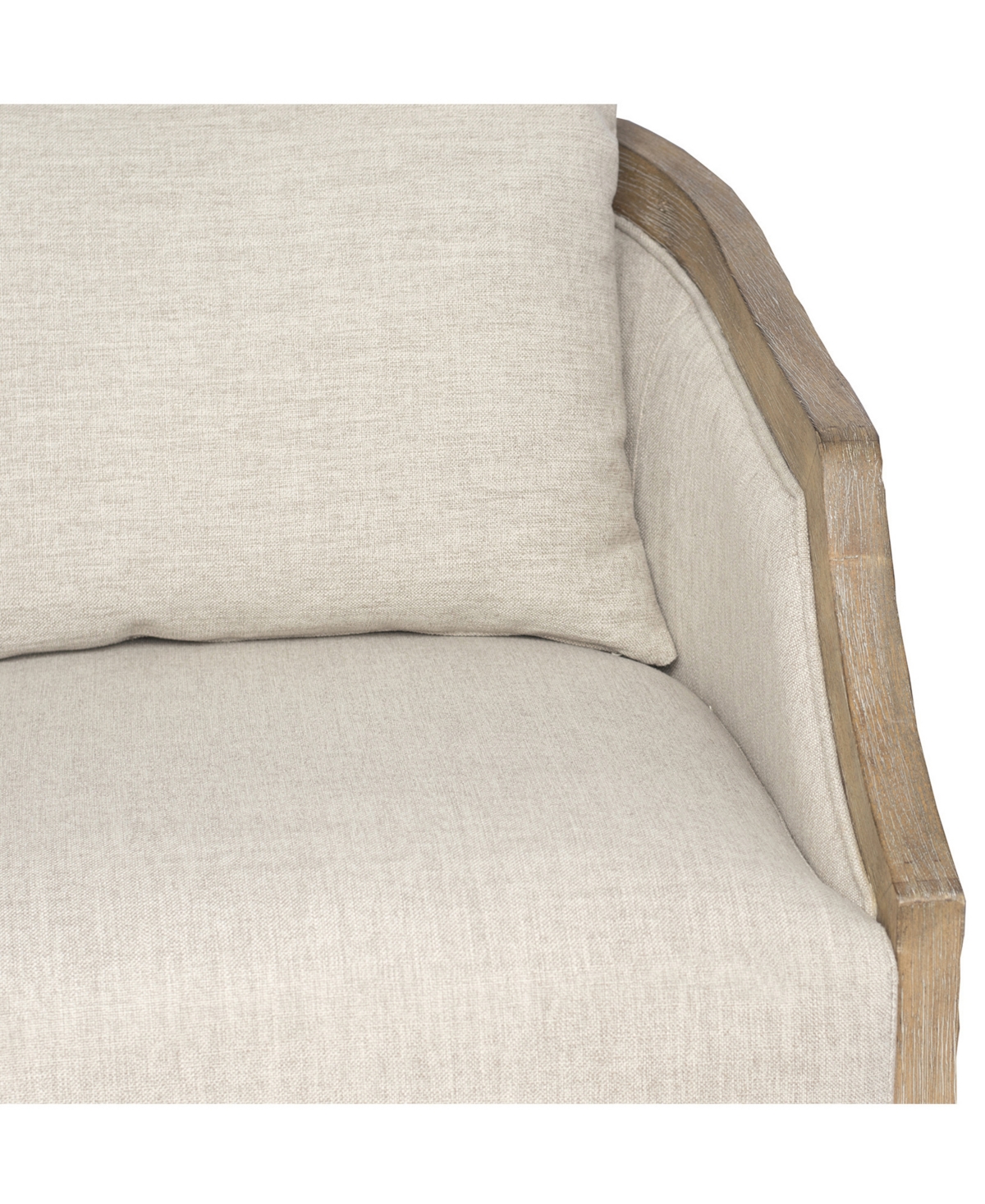 Shop Martha Stewart Collection Martha Stewart Hitney 27" Fabric Upholstered Accent Chair In Natural