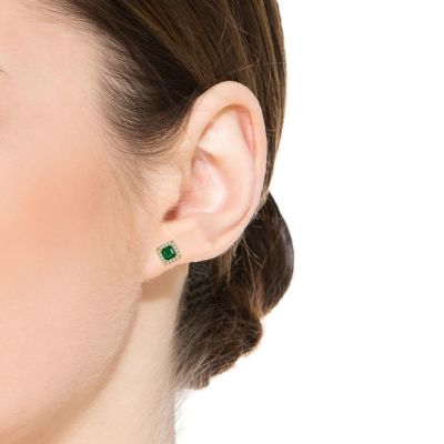 Classy Everyday wear Halo Square Stud Earrings