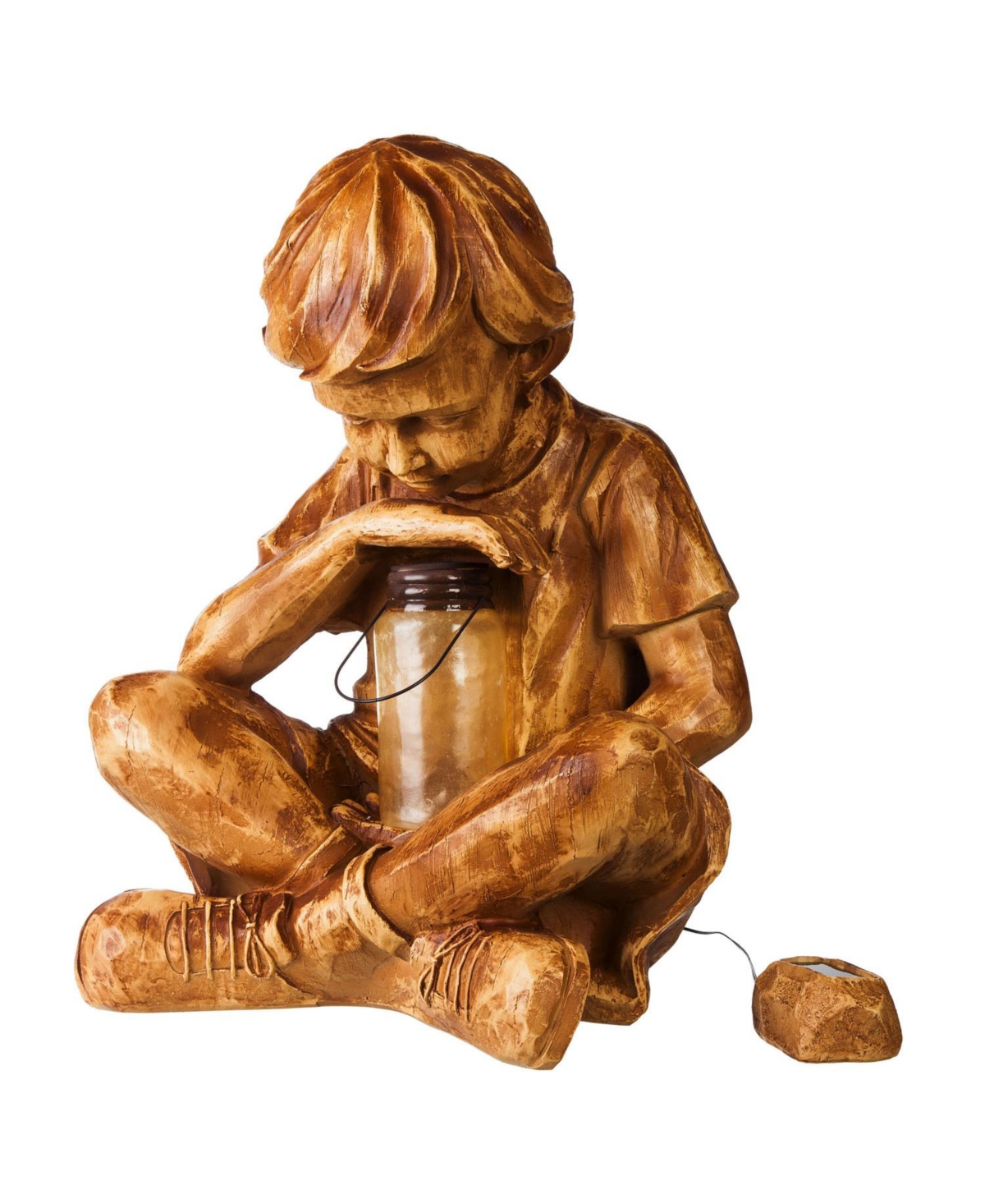 Boy with Firefly Statue - Brown
