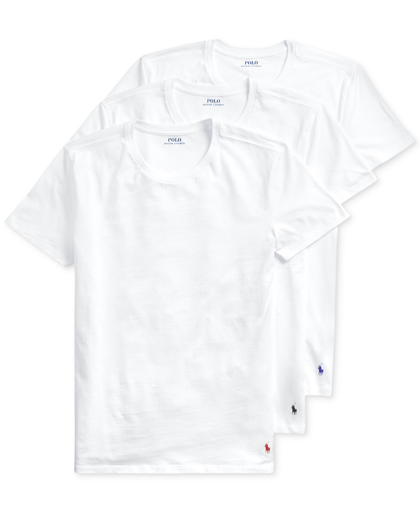 Бельё Undershirts для мужчин, хлопок, 3 шт. — Polo Ralph Lauren, цвет: Белый — фото 1