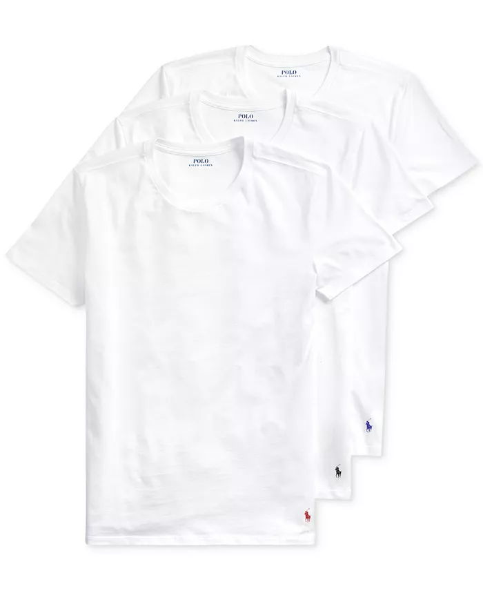 Men's 3-Pack Slim-Fit Classic Cotton Crew Undershirts