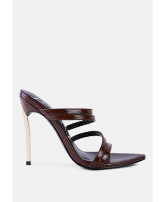 New Affair Croc Strappy High Heel Sandals Women