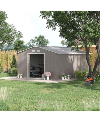 11' x 13' Storage Shed Garden Tool House w/ Vents Doors