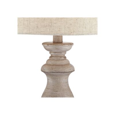 Regency Traditional Table Lamps 26 1/2" High Set of 2 Beige Washed Fabric Tapered Drum Shade for Bedroom Living Room Bedside Nightstand