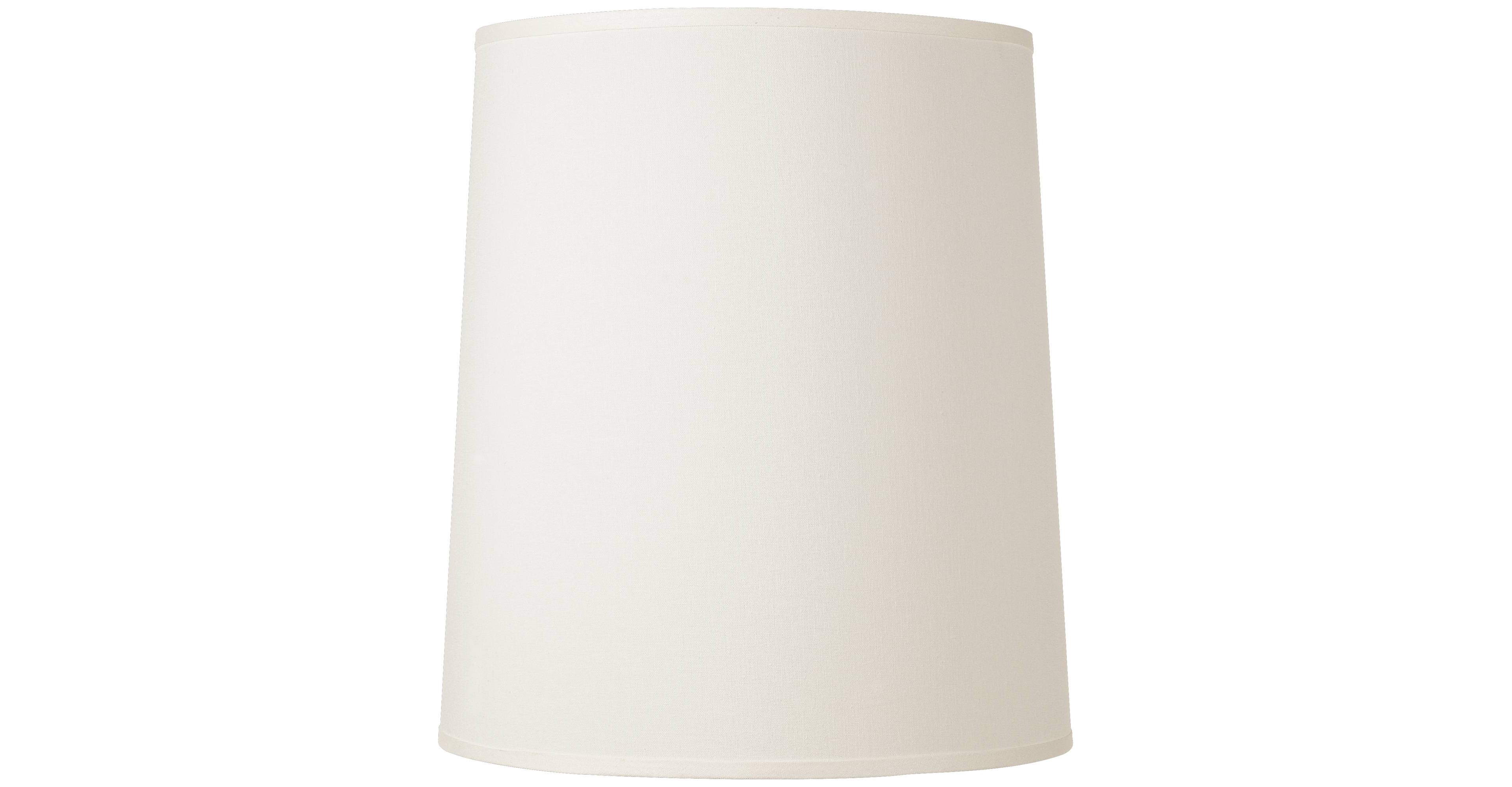 Springcrest Large Drum Lamp Shade Off-White Fabric 14" Top x 16" Bottom x 18" High Spider with Replacement Harp and Finial Fitting
