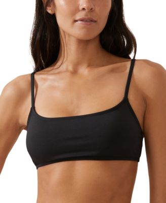 COTTON ON - Women's Straight-Neck Cropped Bikini Top