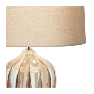 Loren Modern Mid Century Table Lamp 28 1/4" Tall Ivory Drip Glaze Ceramic Fabric Drum Shade for Bedroom Living Room Bedside House