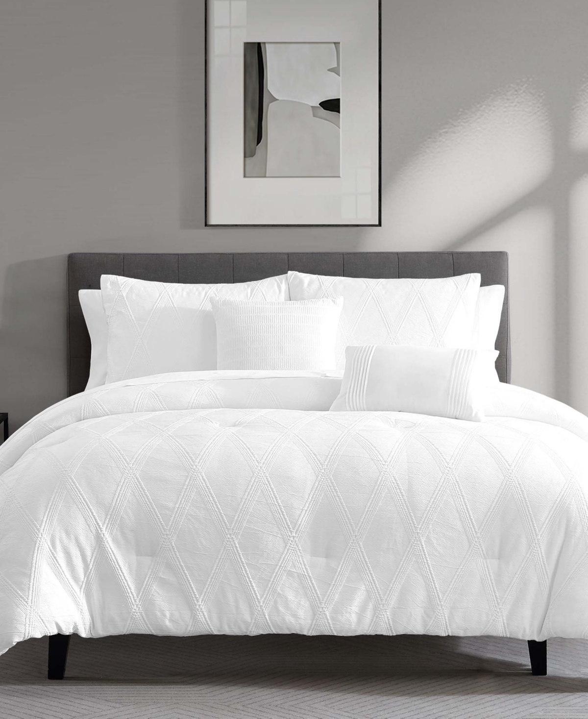 Hallmart Collectibles Goranna 9-pc. Comforter Set, California King In White