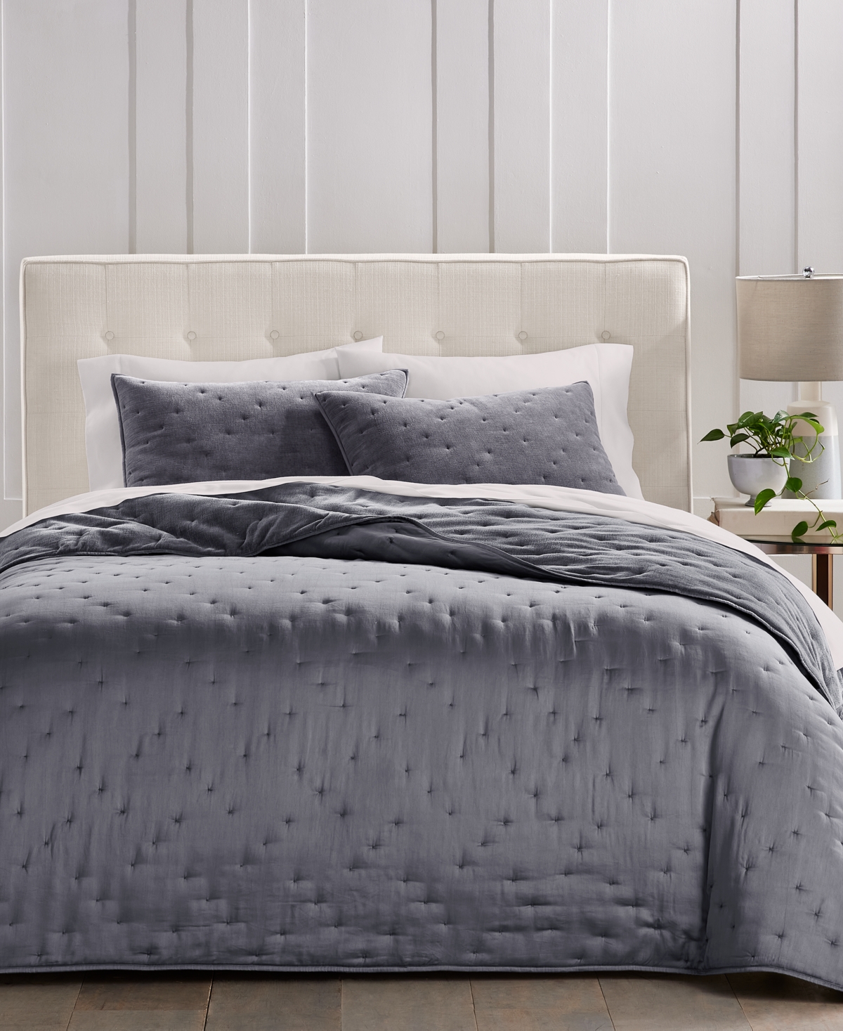 Hotel Collection Reversible Chenille 3-pc. Coverlet Set, Full/queen, Created For Macy's In Ink