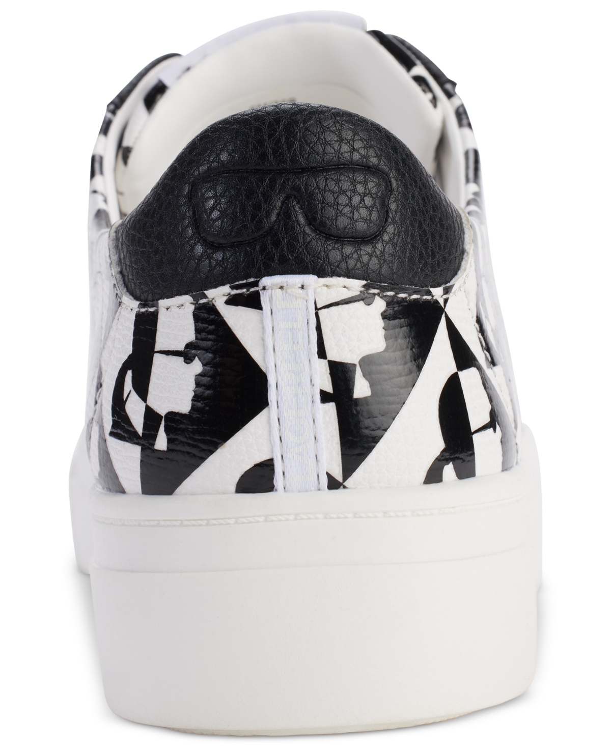 Shop Karl Lagerfeld Cate Diamond Lace Up Sneakers In Black,white