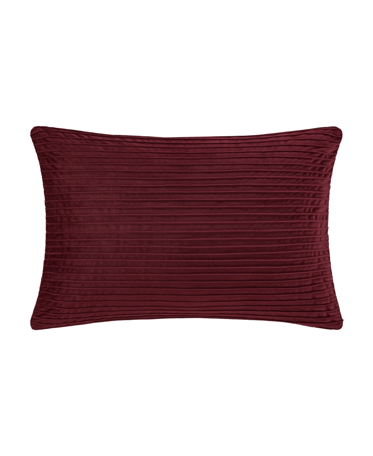 J Queen New York Townsend Straight Lumbar Decorative Pillow Cover, 16" X 26" In Red