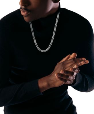 Men's Flat Curb Link 24" Chain Necklace