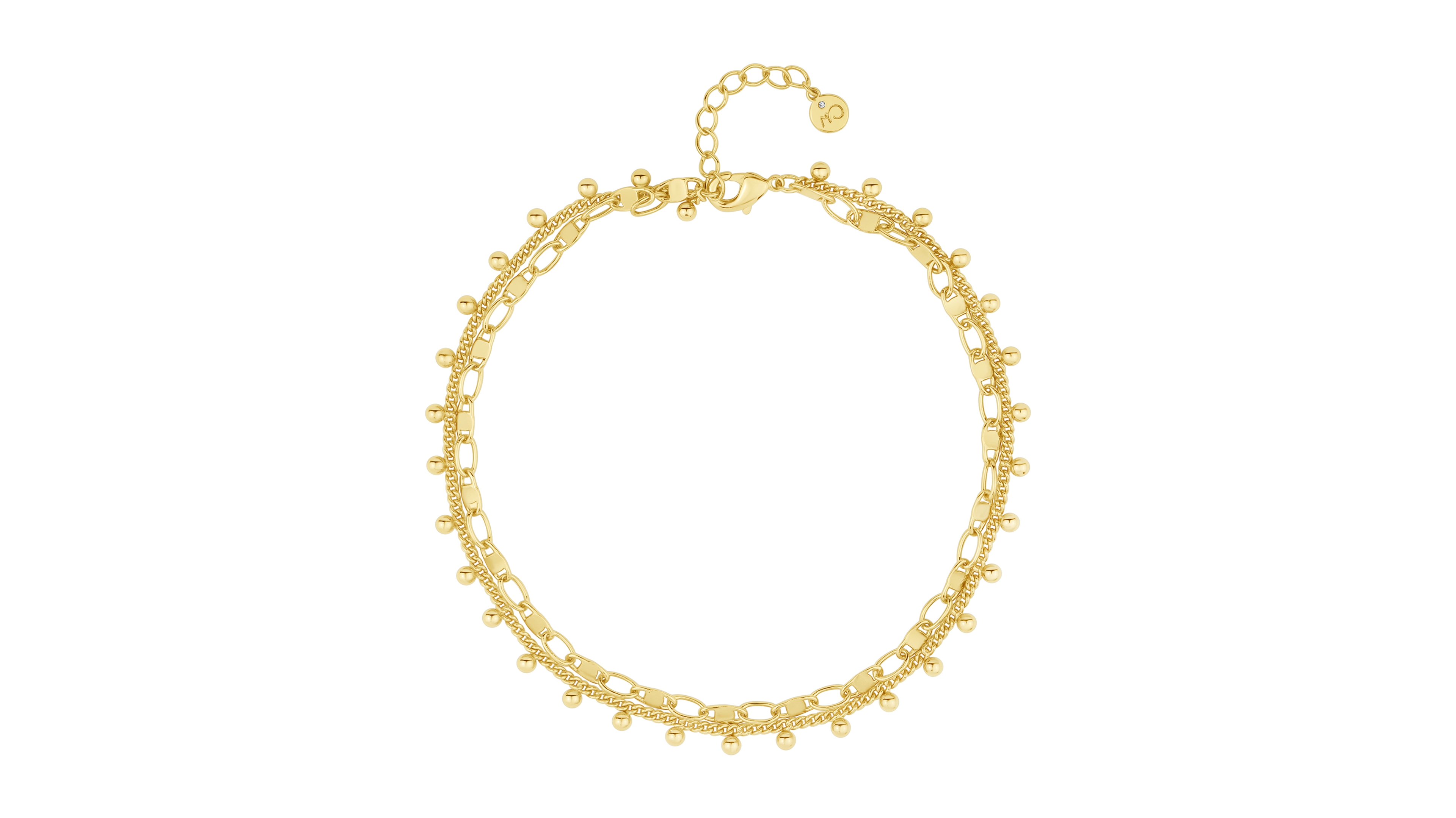 And Now This Double 18K Gold Plated or Silver Plated Chain Anklet