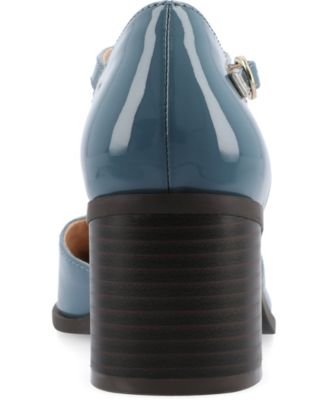 Women's Evangeline Block Heel Square Toe Pumps