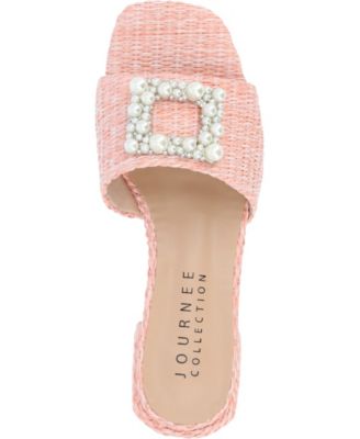 Women's Justina Ornamented Raffia Slide Sandals