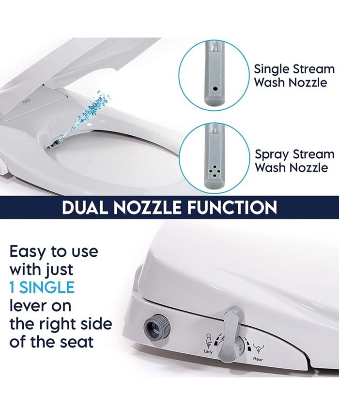 Medivol Closs JEP Dual Nozzle Manual Bidet Toilet Seat for Round
