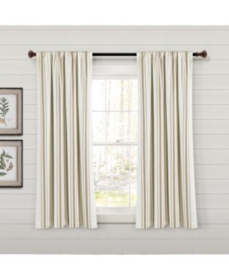 Farmhouse Stripe Yarn Dyed Eco-Friendly Recycled Cotton Window Curtain Panels