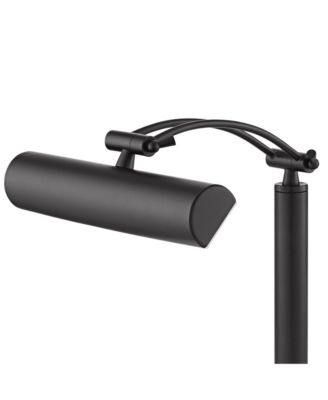 Grady Traditional Piano Banker Desk Lamp 16 1/2" High Black LED Adjustable Bronze Metal Shade for Bedroom Bedside Nightstand Kids Desk