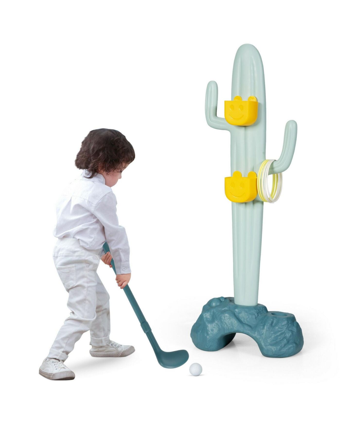 Детские игрушки SUGIFT 3-in-1 Cactus Sports Activity Center with Golf, Bowling, and Ring-Toss, Ages 3+ — фото 1