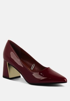 Women's Zaila Metallic Accent Block Heel Pumps