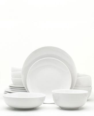 Euro Ceramica White Essential 16 Piece Dinnerware Set Macy s