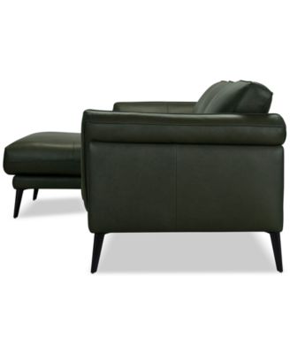 Keery 112" 2-Pc. Leather Sectional with Chaise, Created for Macy's