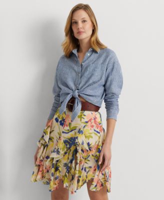 Lauren Ralph Lauren - Women's Linen Striped Shirt