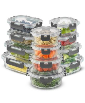24-piece Fluted Food Storage Container Set with Lids