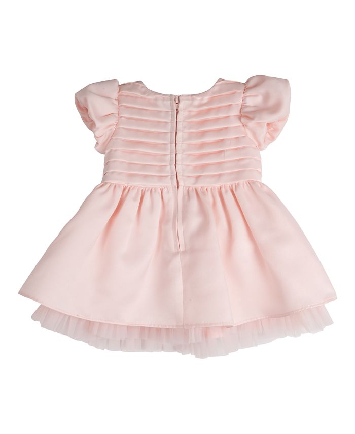 Rare Editions Baby Girl Pleated Satin Social Dress Macy's