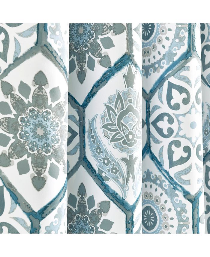 Lush Decor, Set di tende per finestra, color avorio, con ruches, per soggiorno, sala da pranzo