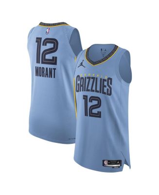 Men's Jordan Ja Morant Light Blue Memphis Grizzlies Authentic Player