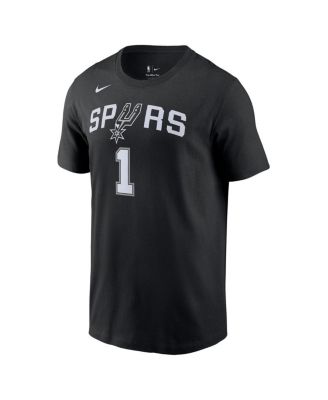 Men's Victor Wembanyama Black San Antonio Spurs Icon 2022/23 Name and Number T-shirt