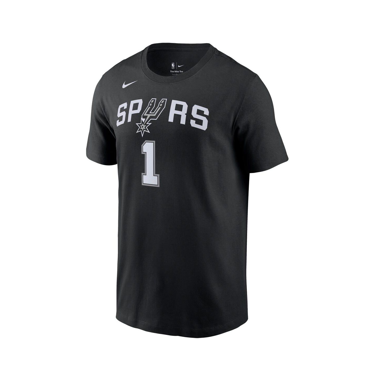 Мужская футболка Nike Victor Wembanyama Black San Antonio Spurs Icon 2022/23 Name and Number — фото 3