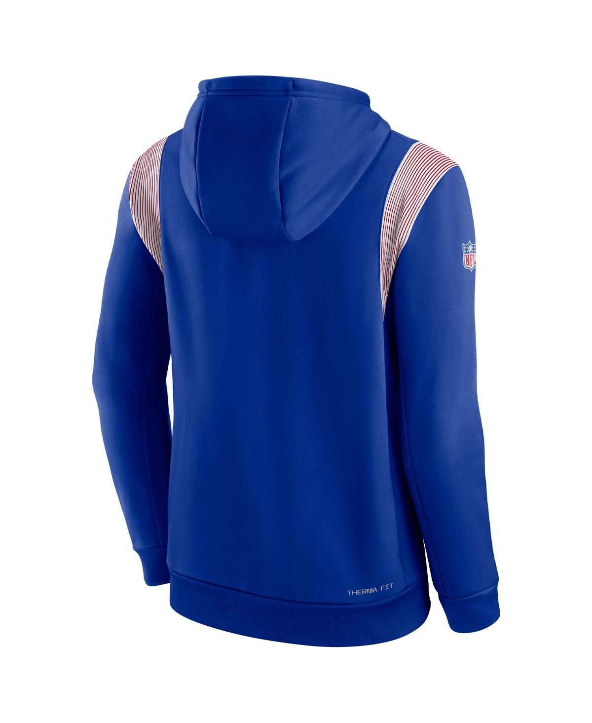 Men's NikeBuffalo Bills Sideline Athletic Stack Performance Pullover Hoodie - Royal