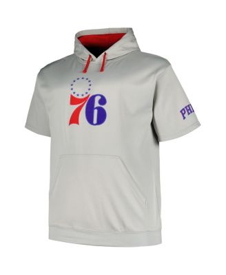 Men's Silver Philadelphia 76ers Big and Tall Logo Pullover Hoodie