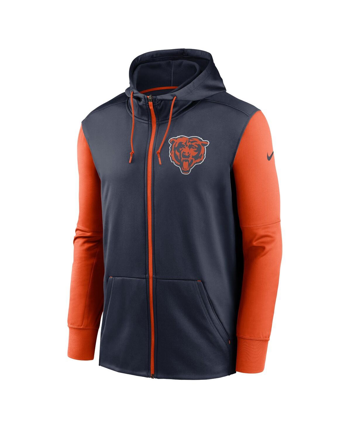 Shop Nike Men's  Navy Chicago Bears Performance Full-zip Hoodie