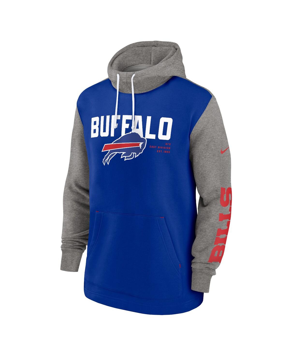 Men's NikeBuffalo Bills Fashion Color Block Pullover Hoodie - Royal