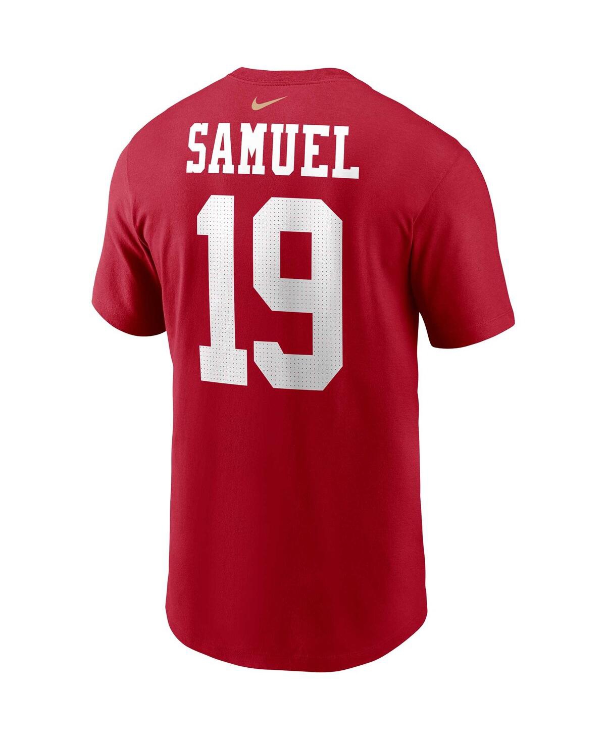 Men's Nike Deebo SamuelSan Francisco 49ers Player Name and Number T-shirt - Scarlet