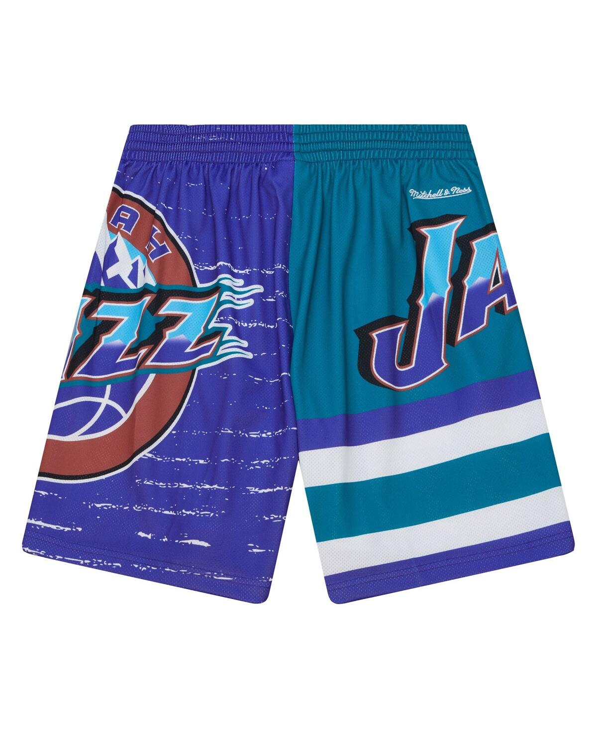 Men's Mitchell & Ness Turquoise Utah Jazz Jumbotron 3.0 Shorts - Turquoise