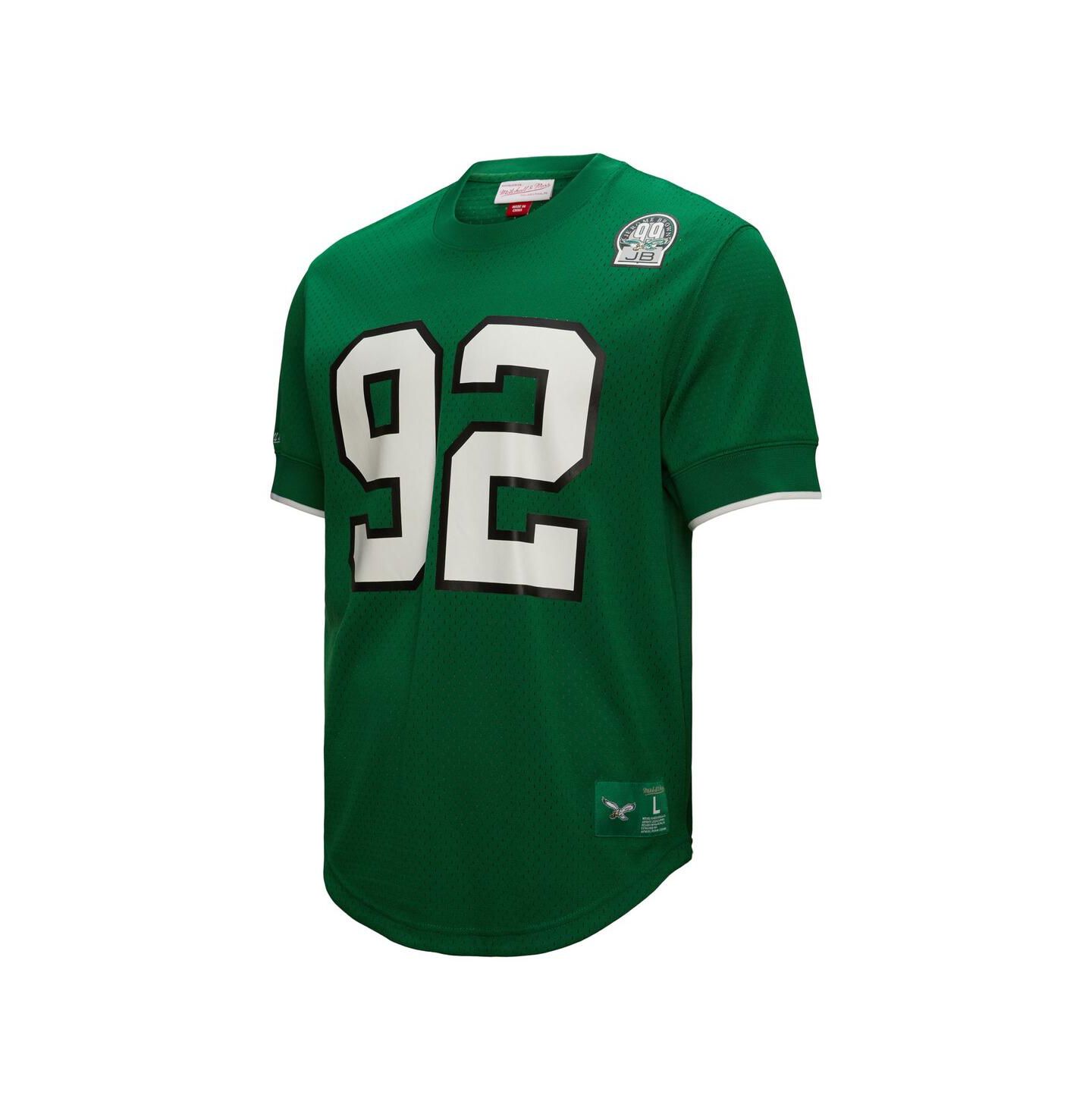 Мужской топ Mitchell & Ness Reggie White Kelly Green Philadelphia Eagles Retired Player Name & Number Mesh — фото 4