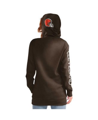 Women's Brown Cleveland Browns Extra Inning Pullover Hoodie