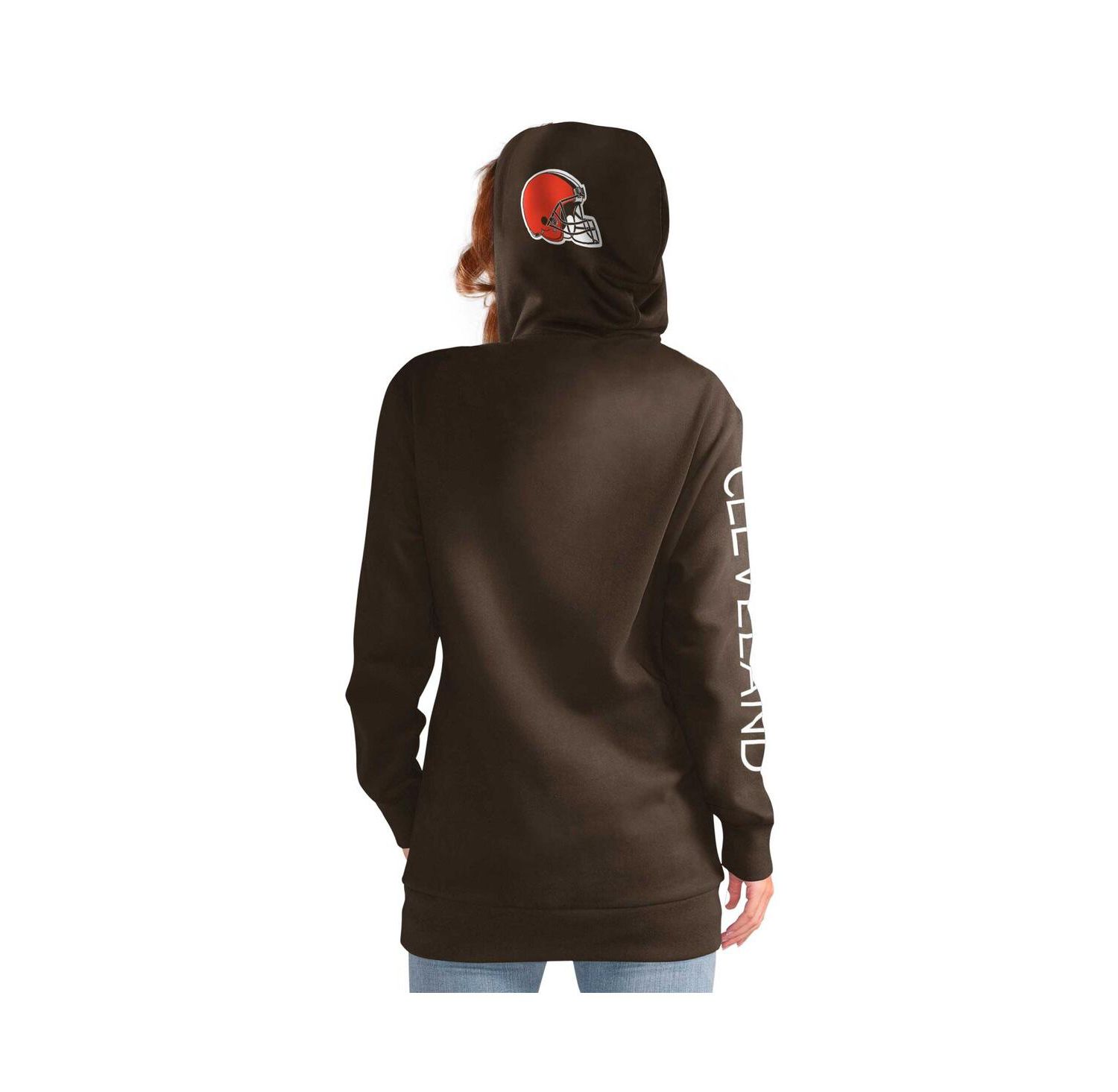 Women's Brown Cleveland Browns Extra Inning Pullover Hoodie