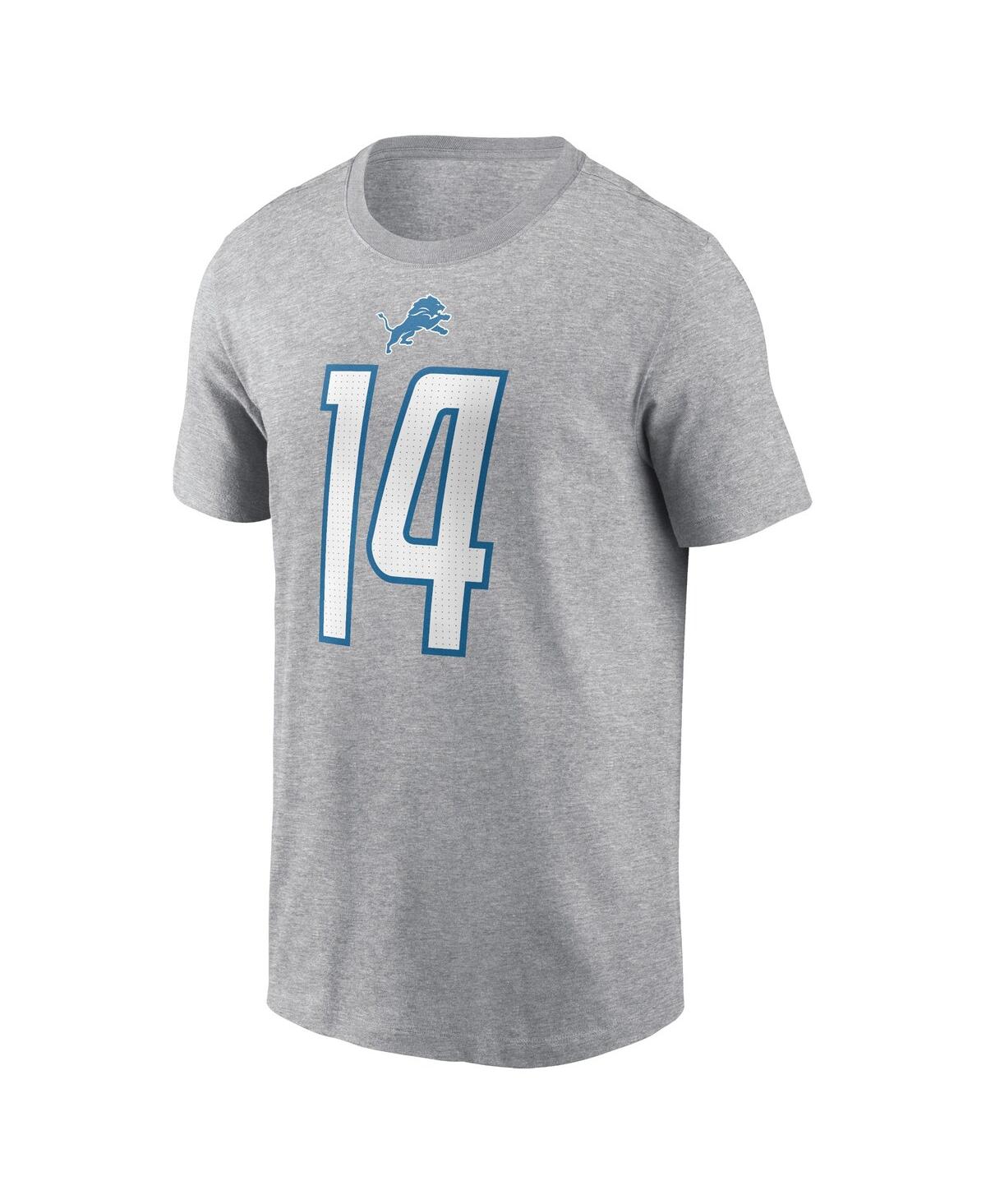 Men's Nike Amon-Ra St. BrownDetroit Lions Player Name and Number T-shirt - Gray