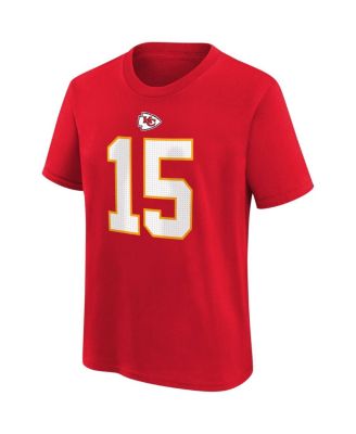 Big Boys Patrick Mahomes Red Kansas City Chiefs Player Name and Number T-shirt