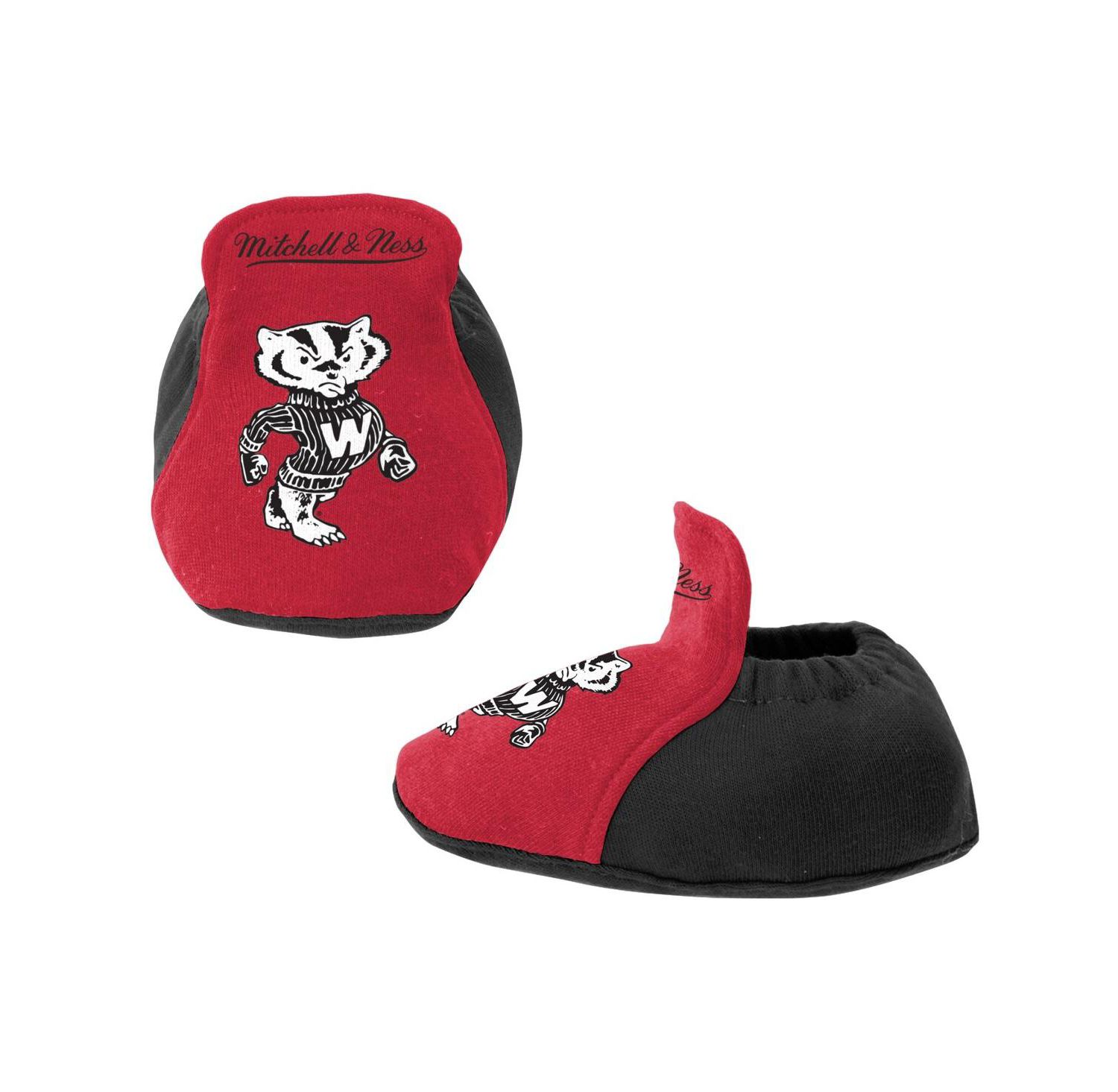 Baby Boys and Girls Black, Red Wisconsin Badgers 3-Pack Bodysuit, Bib and Bootie Set