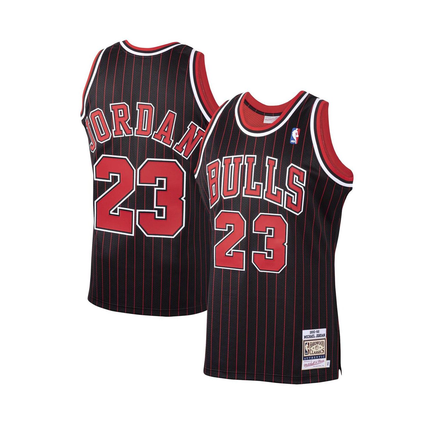 Men's Michael Jordan Black Chicago Bulls 1995/96 Hardwood Classics Authentic Jersey
