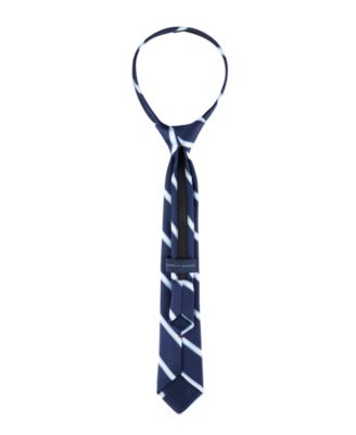 Boys Striped Pre-Tied Zipper Tie