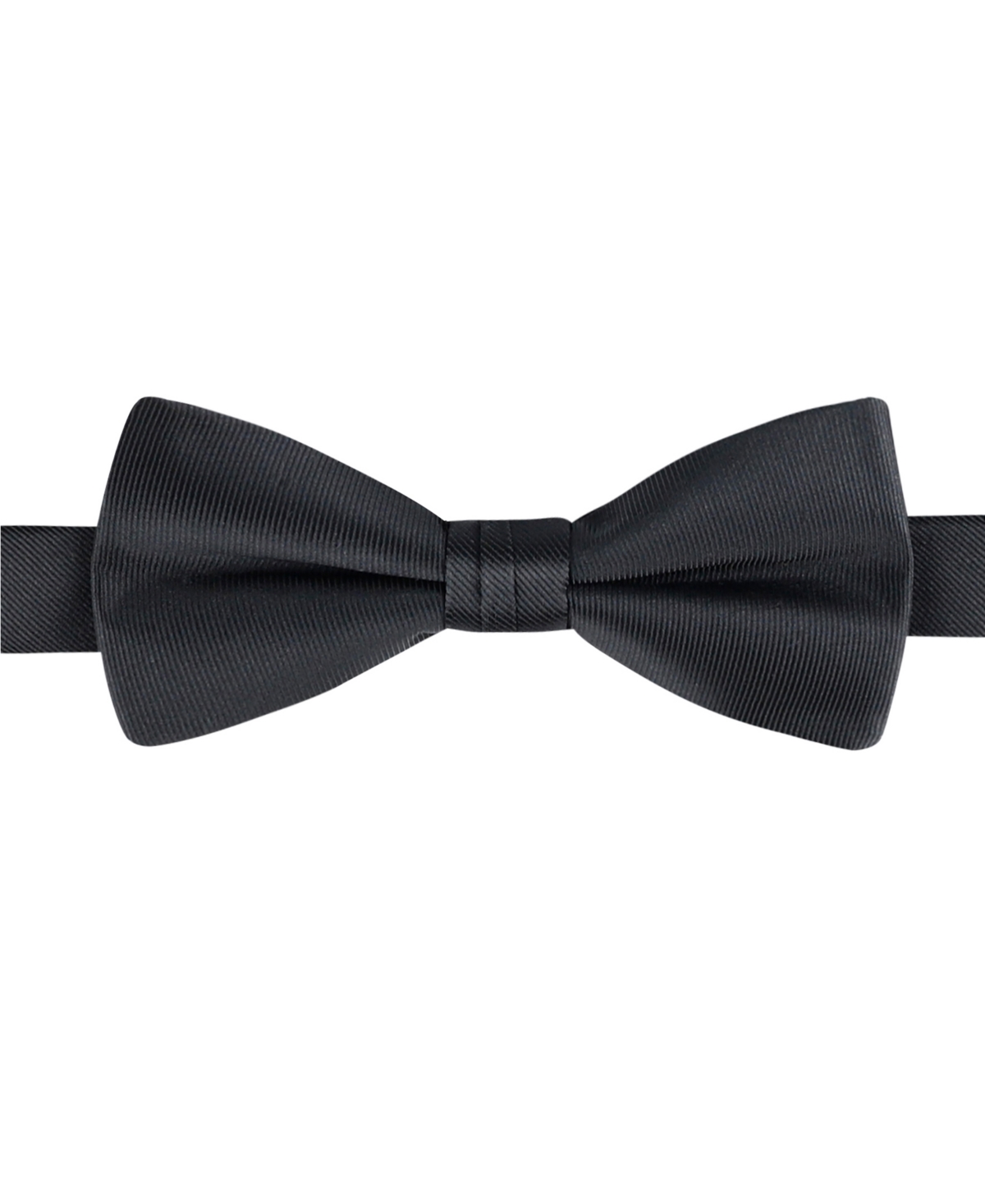 Shop Calvin Klein Boys Unison Solid Pre-tied Bow Tie In Black