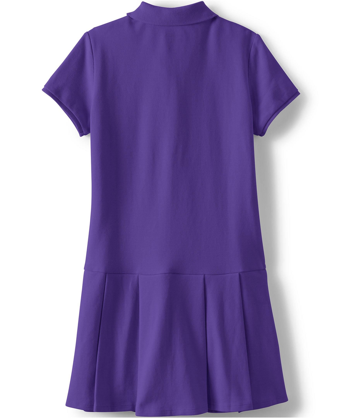 Lands' End Little Girls School Uniform Short Sleeve Mesh Pleated Polo Dress
