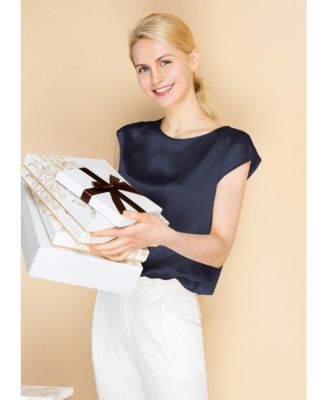 Women's Basic Cap Sleeves Silk Tee